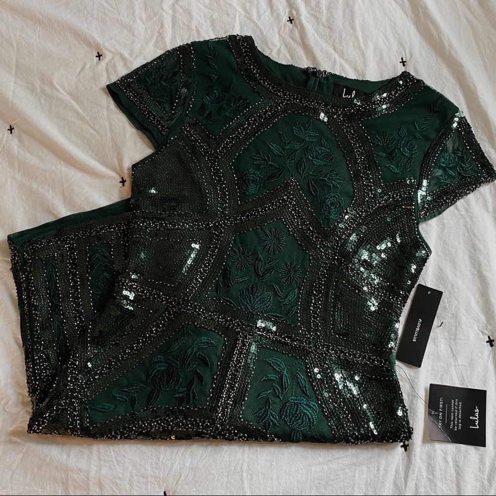 Lulu’s Embroidered Beaded Dress - New With Tags!